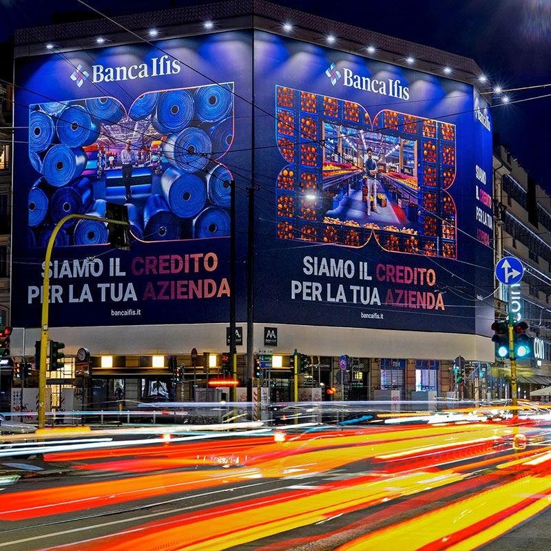 OOH & Special Effects - US UP & Below the line - BANCA IFIS  operazione OPA